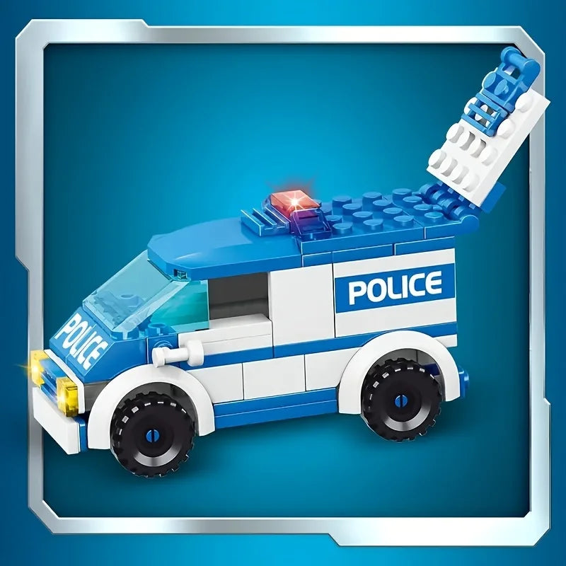 Police station building blocks, children's education building blocks toys, Christmas gifts, birthday gifts (503 pieces)