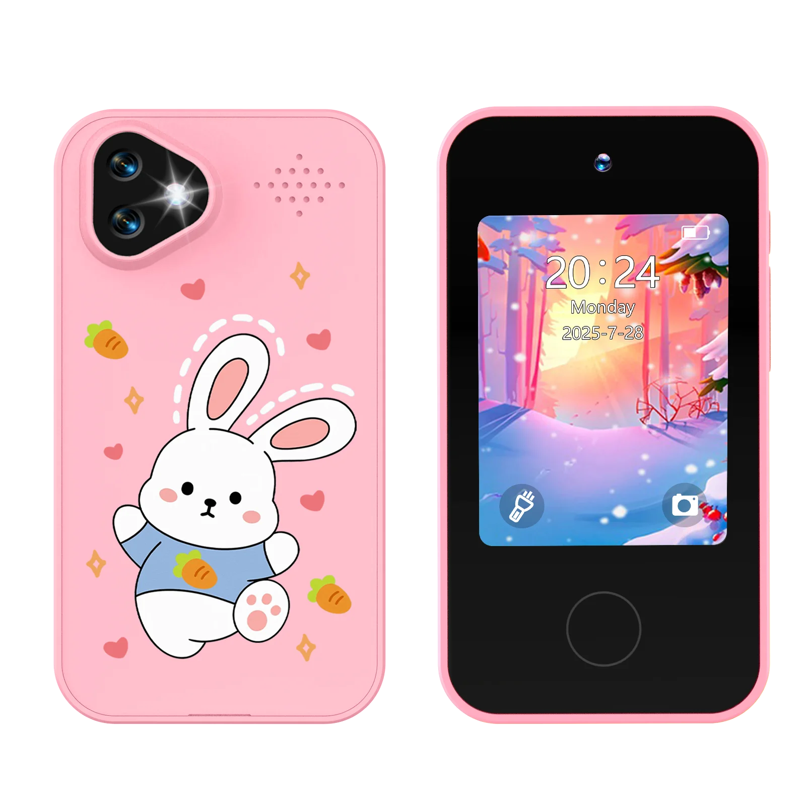 Kids Smart Phone Toy with Dual Camera Educational Games Music Player Safe Mode Best Birthday Gift HD 1080P Kids Camera Toys