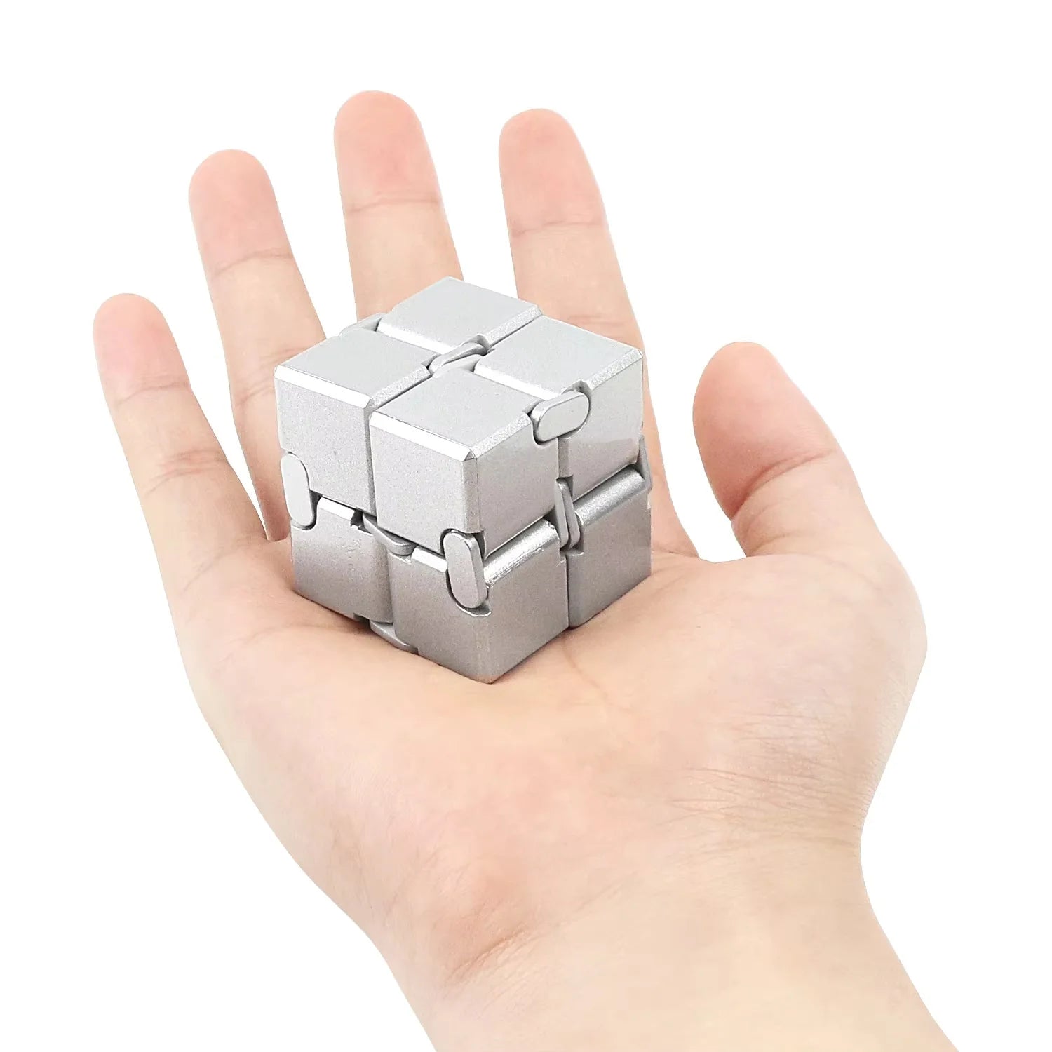 Alloy&Plastic Infinity Cube Fidget Toy Ultra-Durable Sensory Stress Reliever for Adults & Kids Anxiety Relief Gift