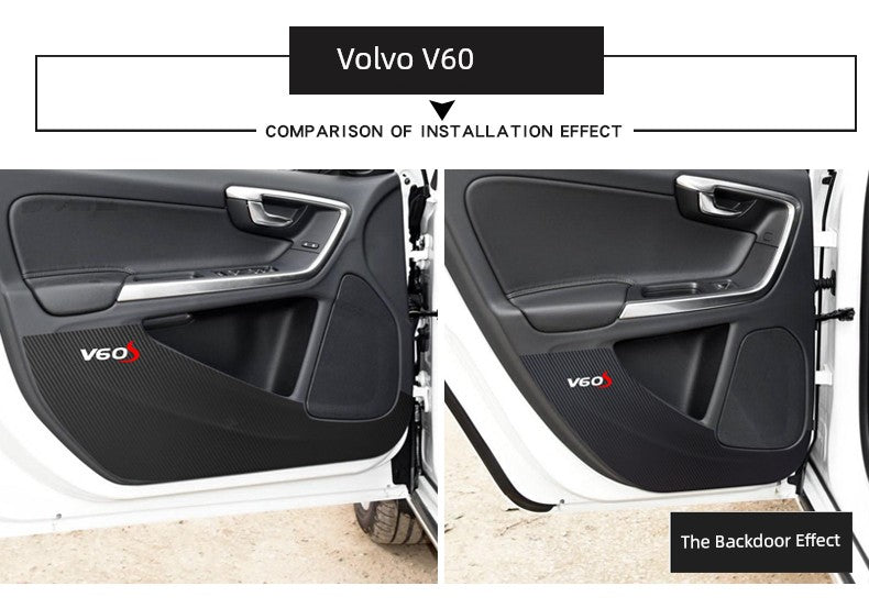 Volvo XC60 Carbon Fiber Interior Car Door Kick Protection Pad