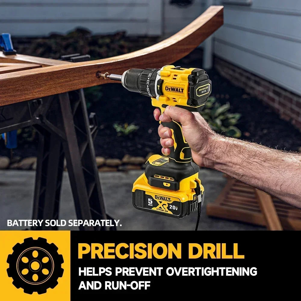 DEWALT DCD805 20V Power Tools Brushless Impact Drill Cordless Electric Screwdriver Multi-Function Hand Drill