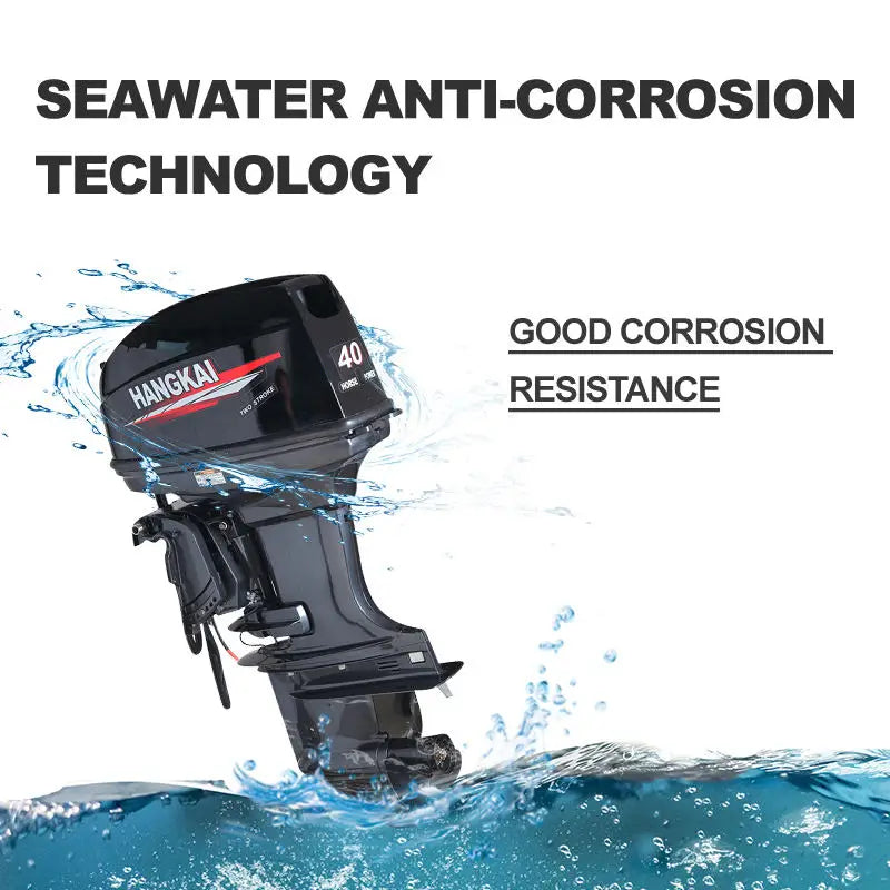 Hangkai 40HP Outboard Motor 2-Stroke 703cc Petrol Boat Engine,20"