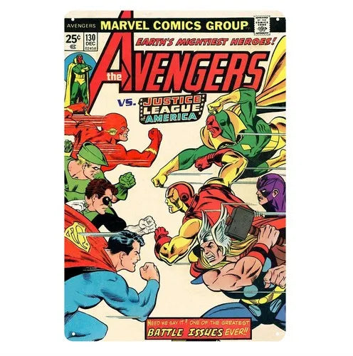 vol.130 Metal Poster Tin Sign - 20x30cm Comic Book Plate-aluminum