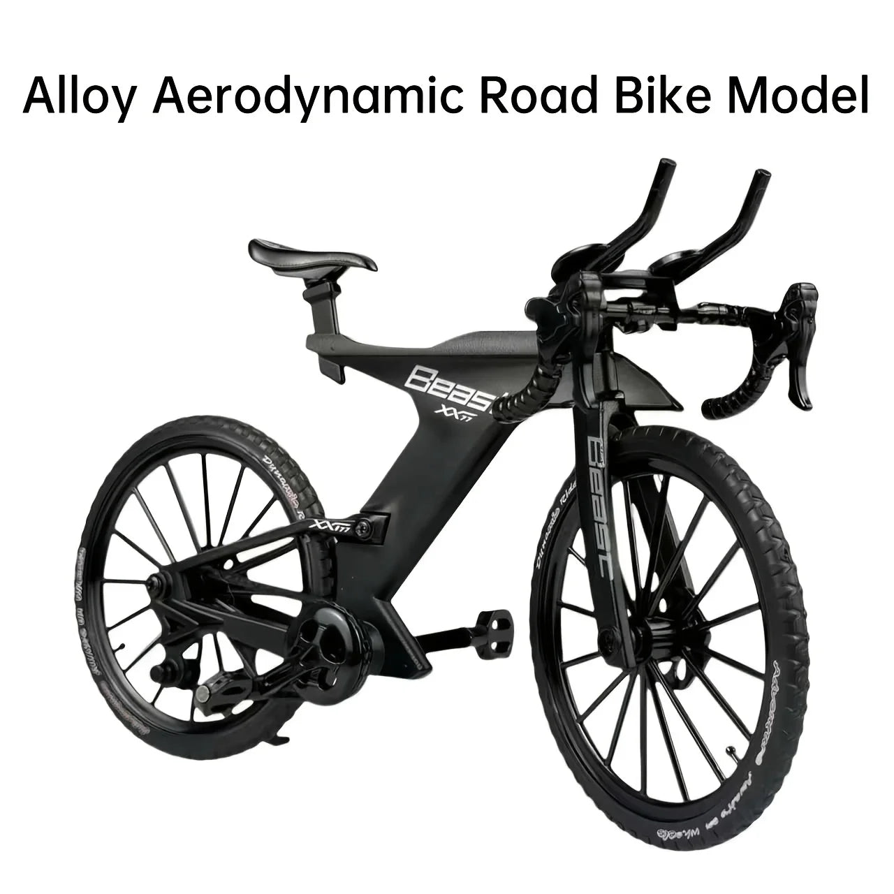 Upgraded Dual-Suspension Downhill Mountain Bike — Realistic Alloy Model:Full-Suspension Metal Racing Toy & Mini Desktop Ornament