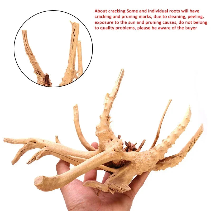 Natural Wooden Fish Tank Decorations Plant Stem Tree Trunk Driftwood Tree Aquarium Fish Landscaping Tree Roots Ornaments