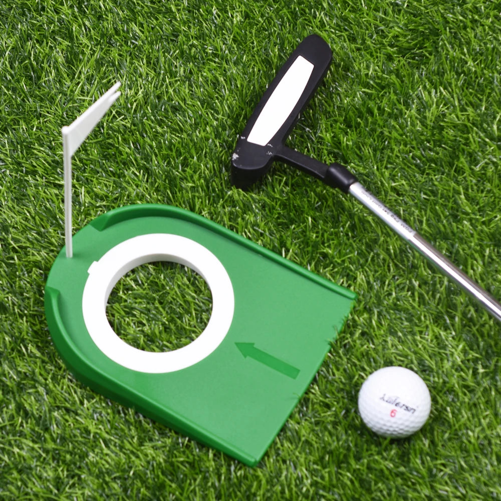 Golf Putting Cup with Flag, Portable Putting Practice Aid, Adjustable Indoor Outdoor Training Hole, Home Courtyard Golf Accessor