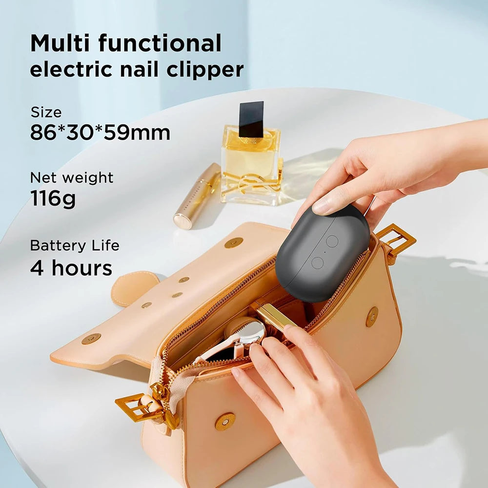 Electric Nail Clippers Automatic Toe Nail Clippers for Thick Toenails Seniors Smart Toenail Clippers with Led Light Nail Trimmer
