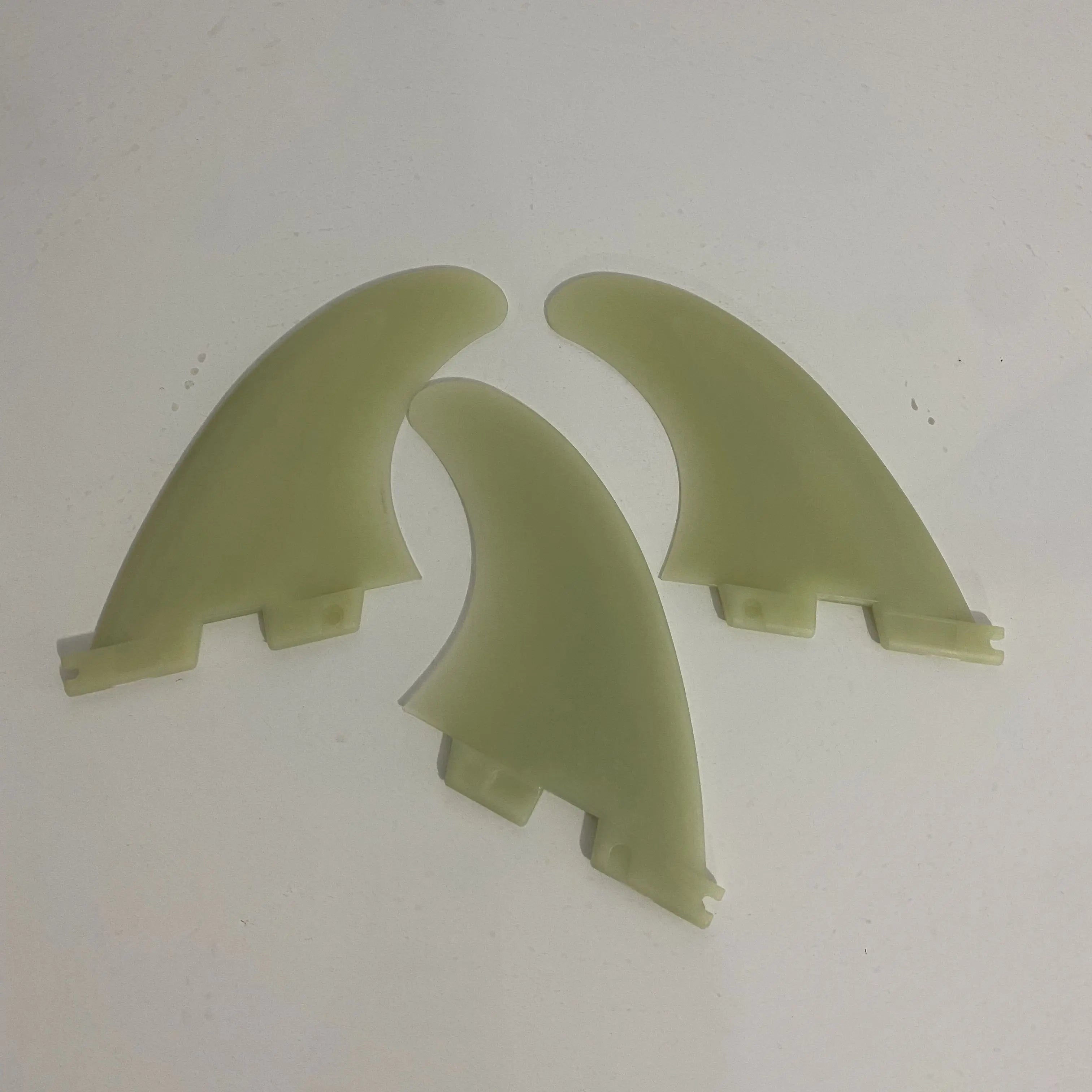 3 PCS Surf FIN F II High Quality Fiberglass Plastic Black/White Surfboard Size M Surfing Tri Fins