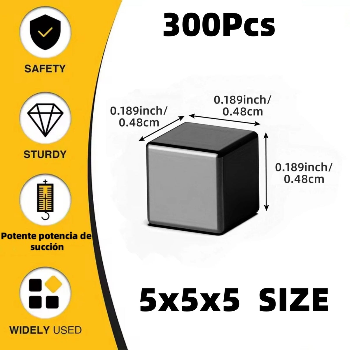 Square Magnets, Great Pull Force, Perfect for Fridge, Garage, Kitchen, Science, Craft, Office, Easter Decor.