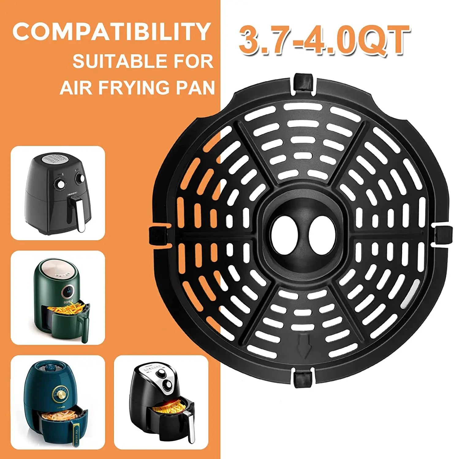 Air Fryer Basket Replacement Grill Air Pan for Power Dash Parts Crisper Plate Non-Stick Fry Pan Kitchen Airfryer Accessories