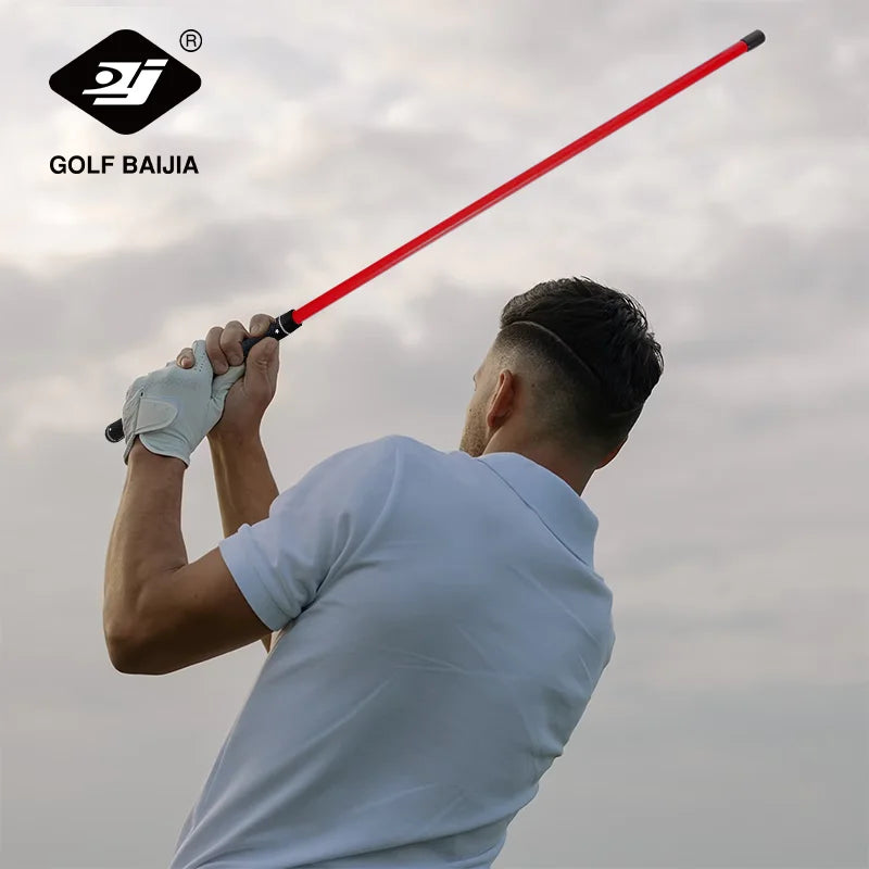 Golf Swing Power Stick - Red, Golf Strength Trainer Improves Flexibility, Rhythm, Balance and Power