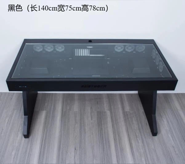 Computer Chassis Integrated Table, Two Hosts Can Be Installed for Two People, Cool Large Chassis Table,