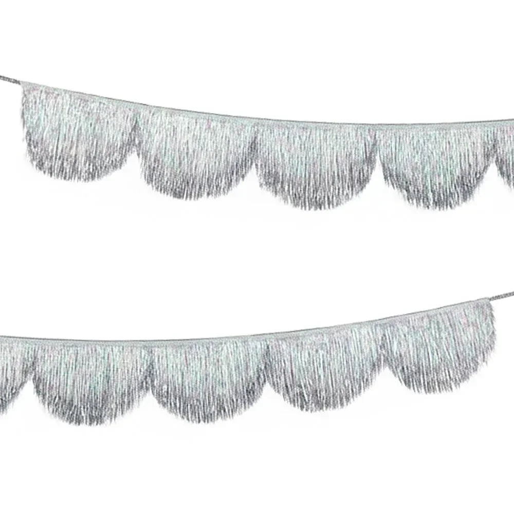 Multicolor Drizzle Garland Encryption PET Metallic Foil Fringe Thickening Background Ornament Tassel String Party Supplies