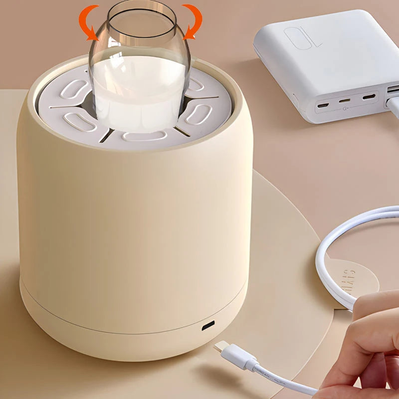 Mix up your baby’s milk on the go with this portable USB rechargeable baby bottle shaker—fast, convenient, and mess-free feeding!