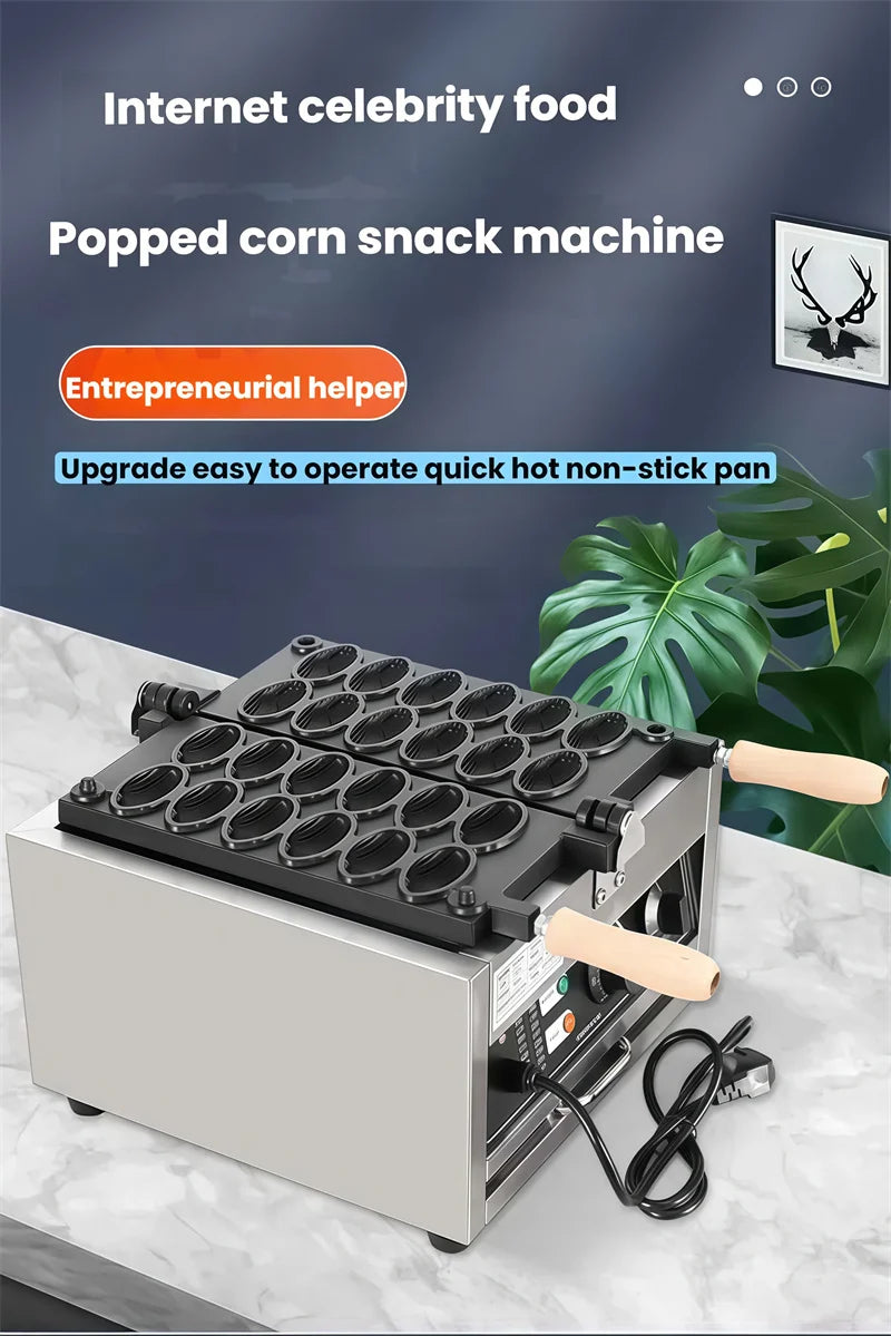Souffle Machines Waffle Maker Machine Electric Egg Puffs Bubble Machine Corn Snack Equipment Kitchen Home Use Flowing Cake Puff