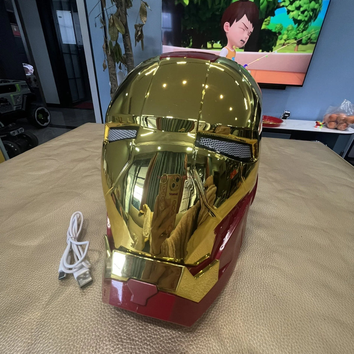 Hot-Sale New Cartoon Mask 1:1 Anime Peripheral Helmet Electric Wearable Voice Control Mask Model Adult Helmet Toy Birthday Gift
