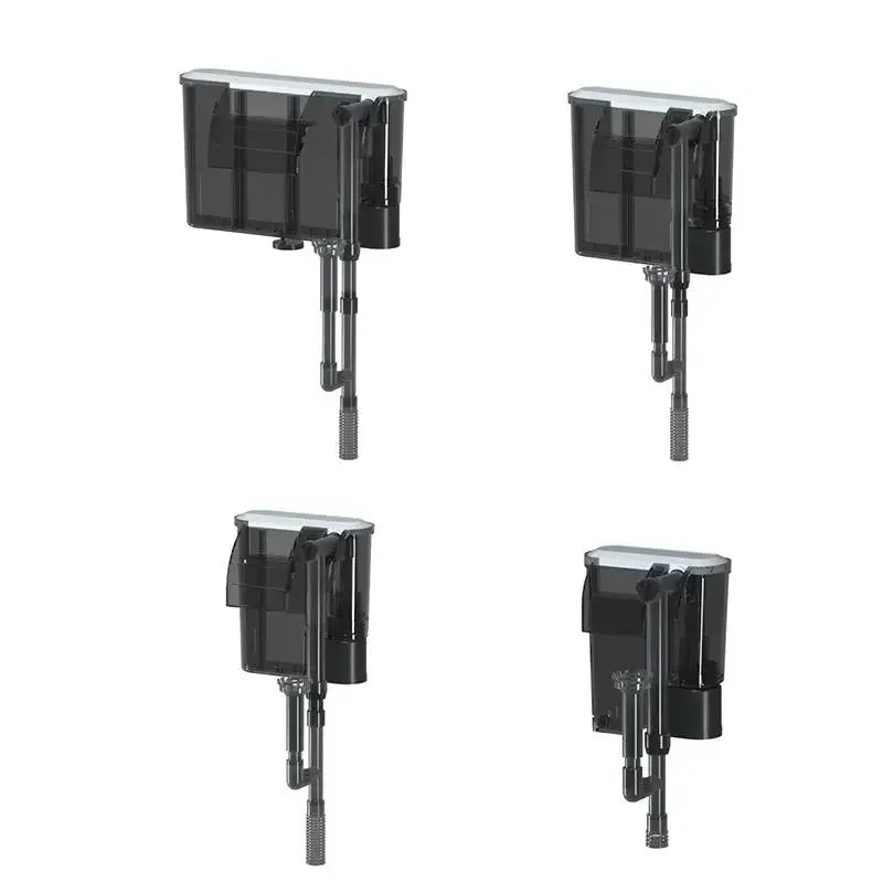 Aquarium Fish Tank Filter 110V 220V Wall Mounted Filter Pump Oil Removal Film External Grass Tank Filter Water Flow Adjustable