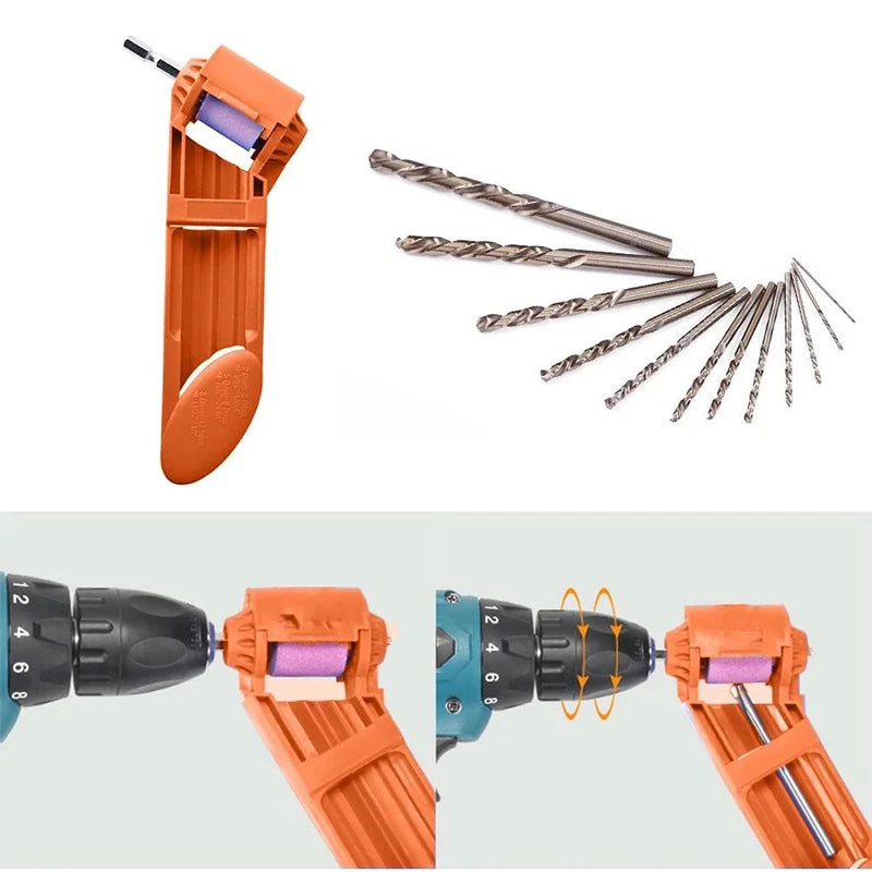 Portable Drill Bit Sharpener Corundum Grinding Wheel Tool Corundum Resisting Drill Polishing Grinder Wheel Tool 2.0-12.5mm Drill