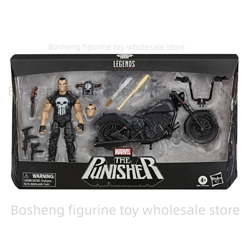 Hasbro Genuine Marvel Legends Punisher Ghost Rider Deadpool Wolverine Motorcycle Action Figure Model Toys for Boys Gifts