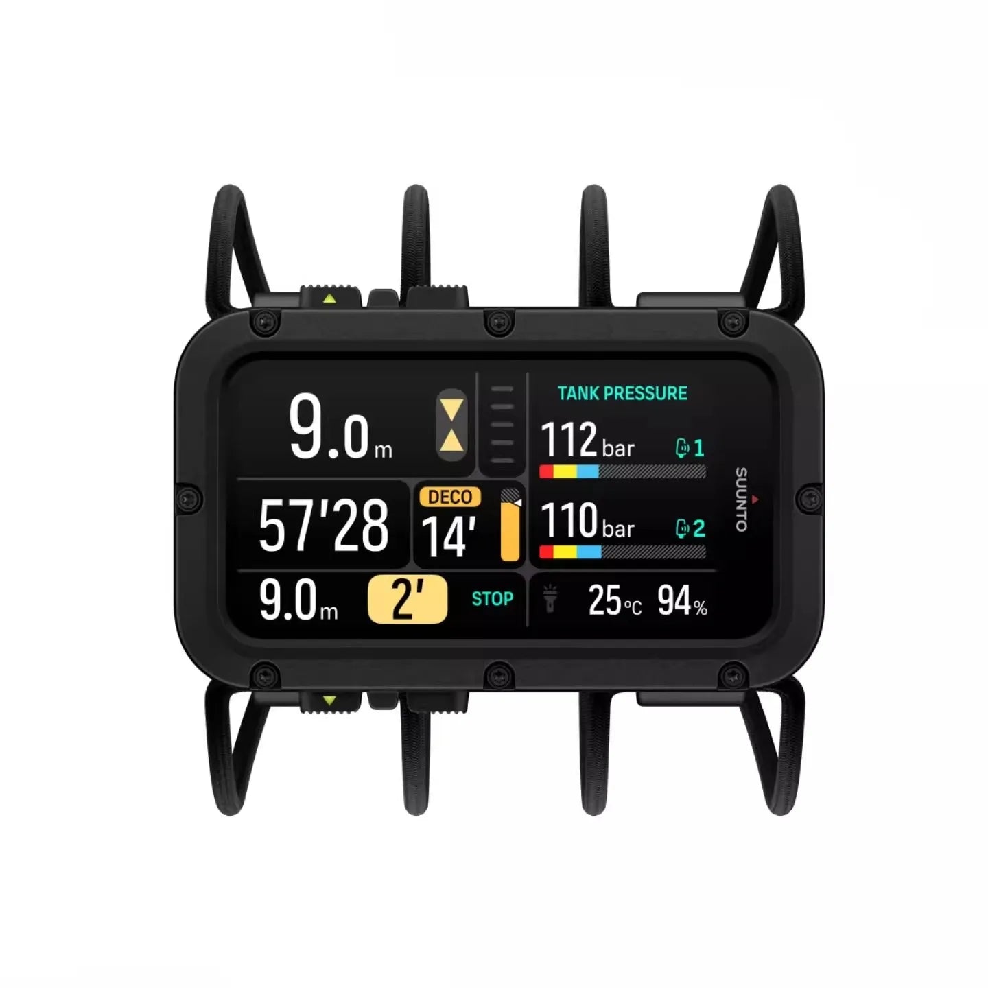 Suunto Nautic Bungee Cord Dive Computer with Large Display for Tech Diving & Recreational OW AOW