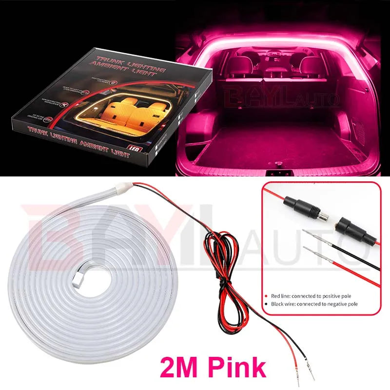 Universal Automatic Led Trunk Light Automatic Sensor Car Trunk Light Strip with Dynamic Flowing Illumination for Fit Easy