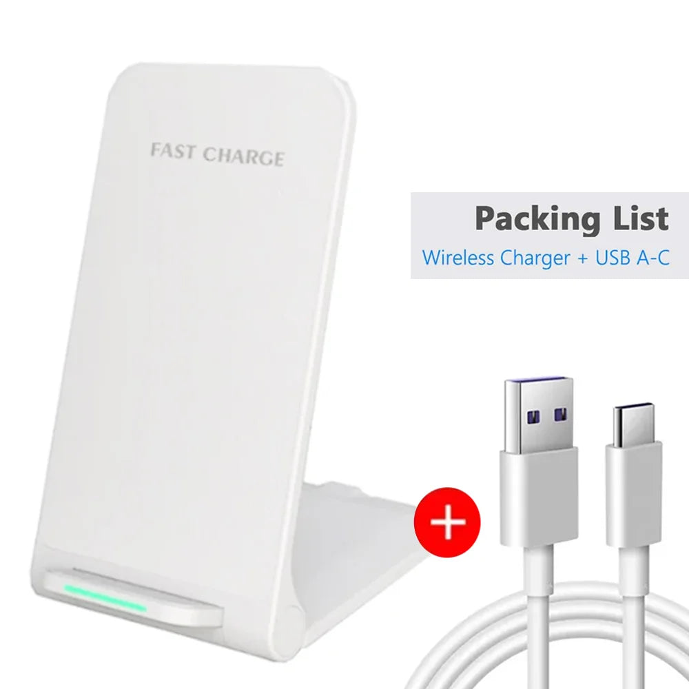 Wireless Charger Station Earphone Phone Fast Charging Charger Holder For iPhone 17 16 15 14 13 Pro Max Samsung S24 S23 Xiaomi