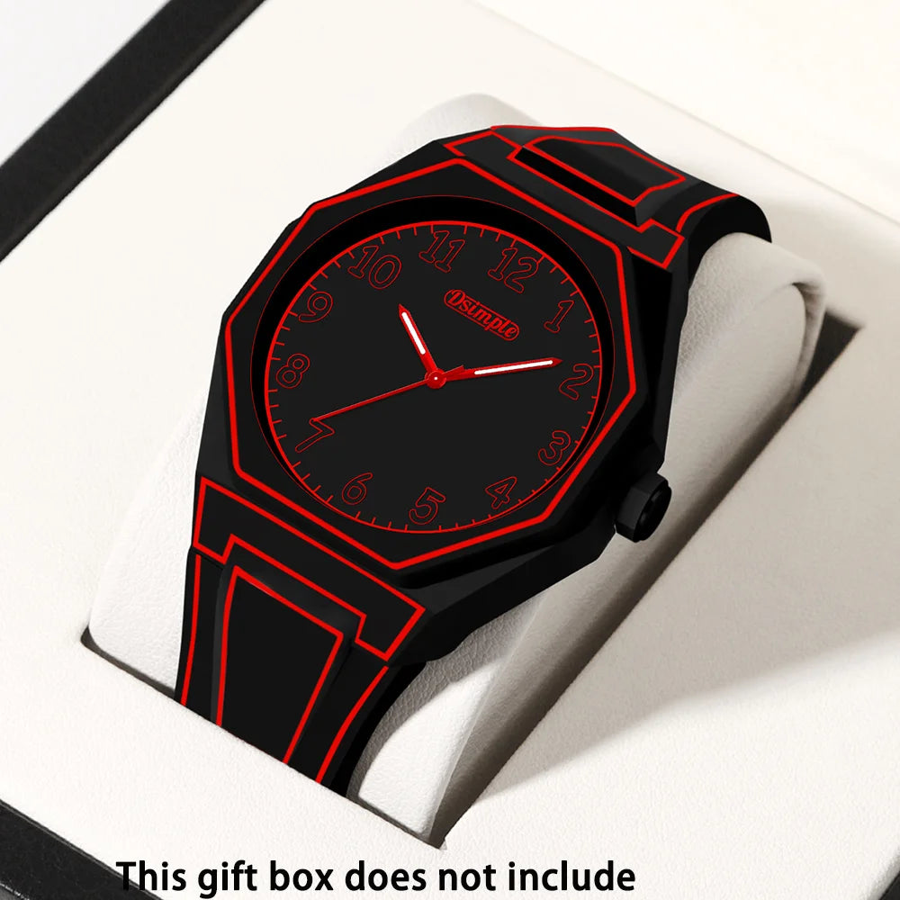 Preppy Style Quartz Wrist Watch - Round Dial, Electronic Drive, Silicone Strap, Unisex