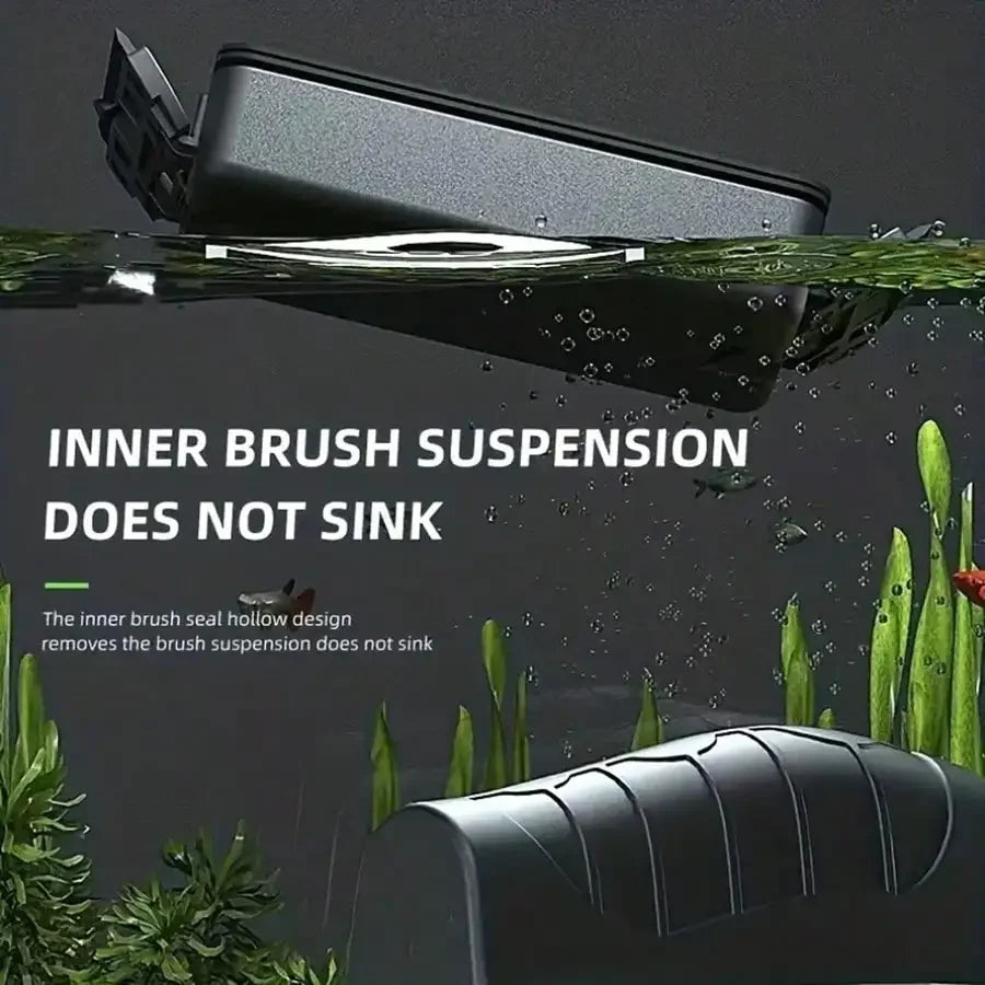 Keep your aquarium crystal clear with this double-blade magnetic aquarium brush—cleaning made easy and mess-free!
