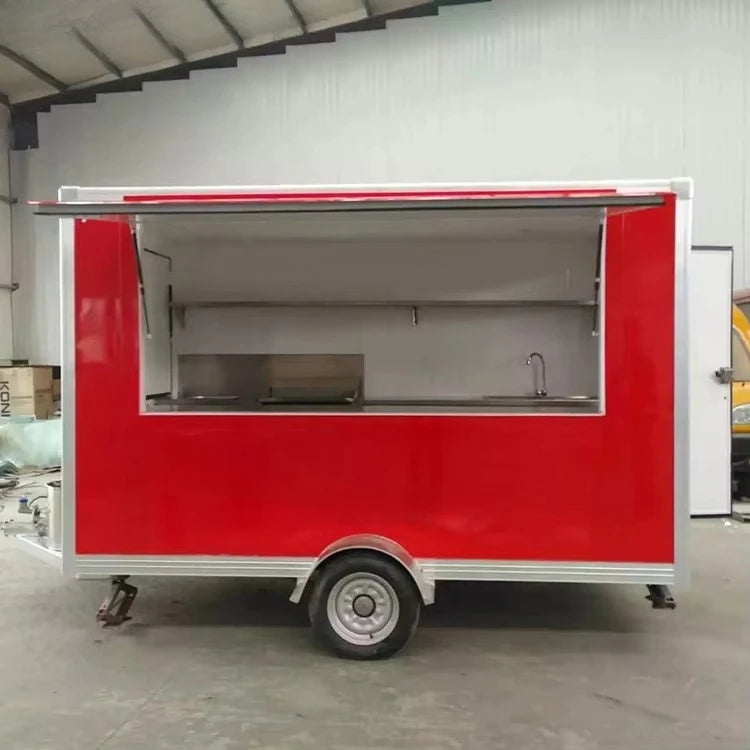 Customized Modern Shawarma Large New Crepes Food Truck Car Bakery Fruit Shape For Sale Europe Mobile Food Trailer