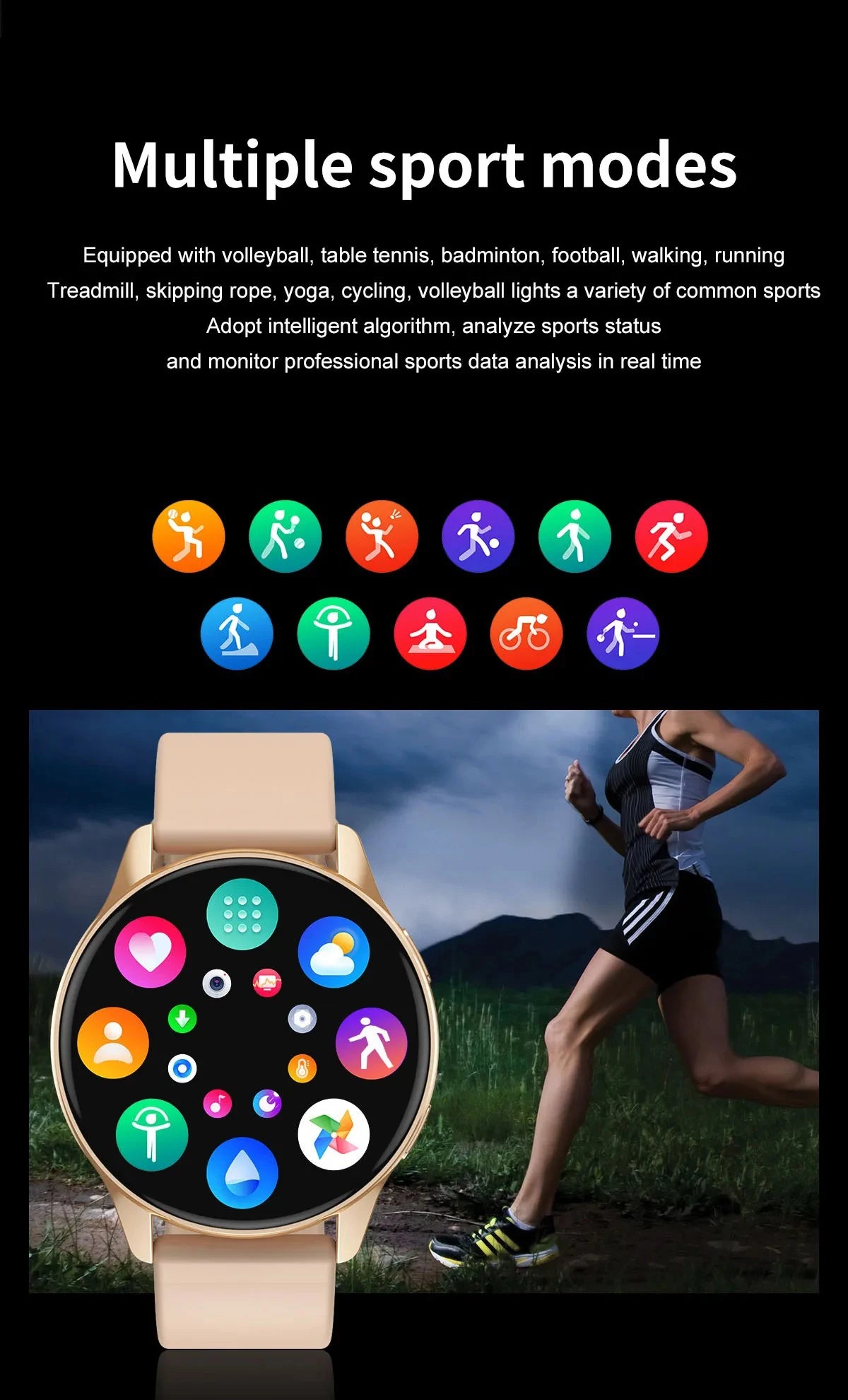 Track your sleep and stay connected in style with this round-display smartwatch for men and women, compatible with iOS and Android!