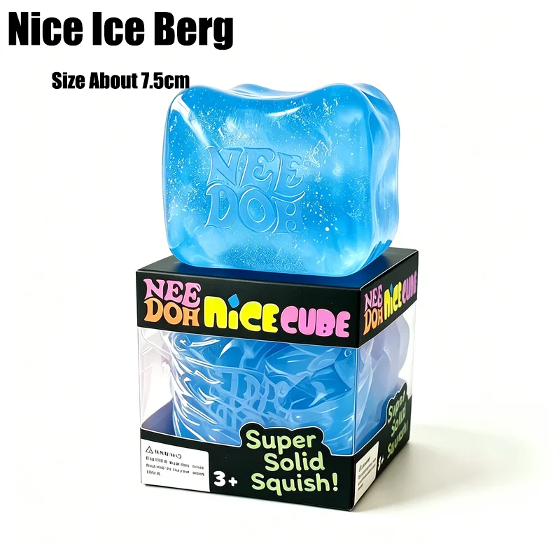 Needoh Nice Berg Giant Cube Sensory Toys Transparent Maltose Filler Hand Squeeze Soft Slow Rebound Vent Stress Reliever Desk Toy