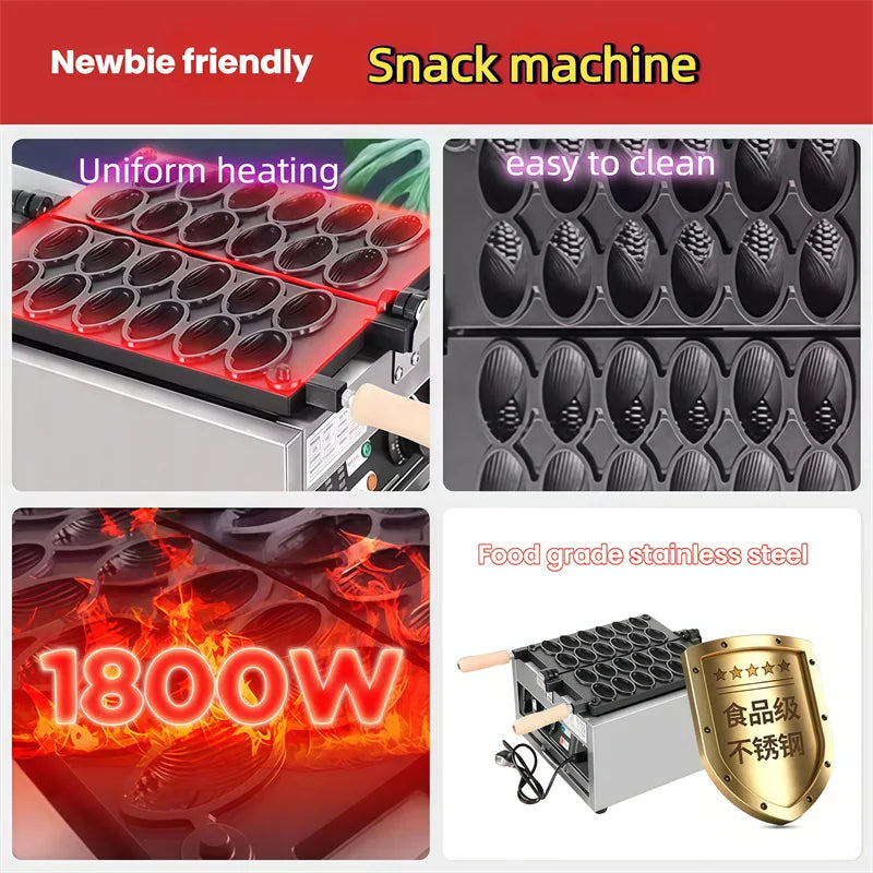 Souffle Machines Waffle Maker Machine Electric Egg Puffs Bubble Machine Corn Snack Equipment Kitchen Home Use Flowing Cake Puff
