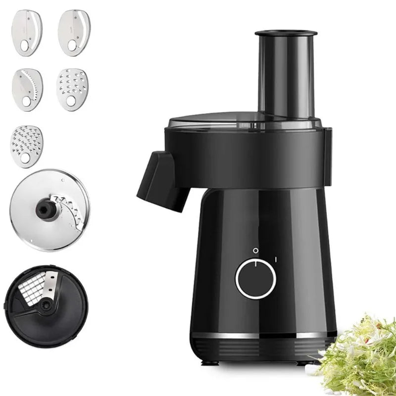 Electric vegetable cutter European standard 200W six-in-one multi-functional shredding and slicing household kitchen food