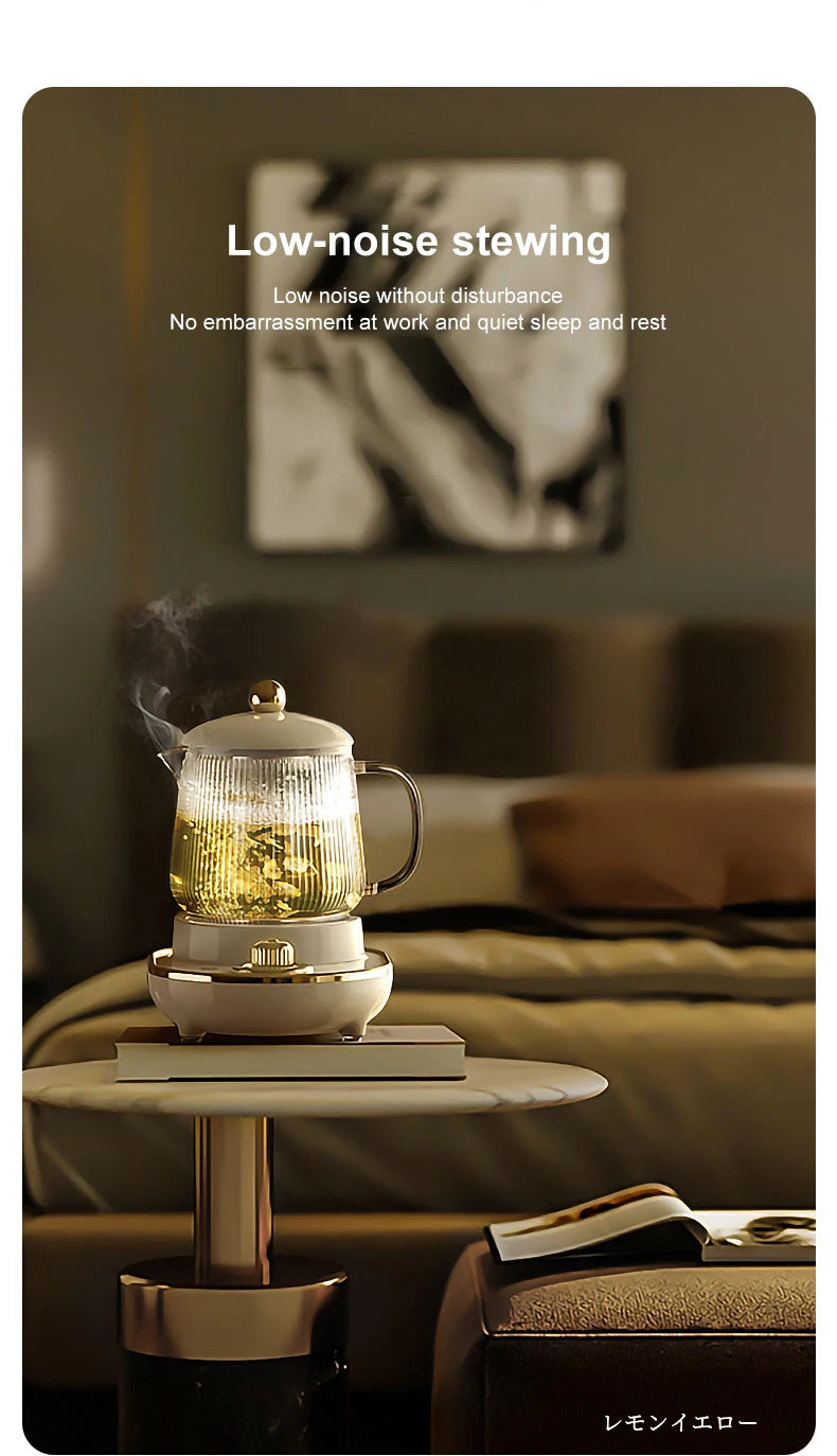 600ml Multifunctional Mini Health Pot Electric Stew Cup Tea Maker Heating Cup Fully  Bird Nest Stew Cup Home Office Gift