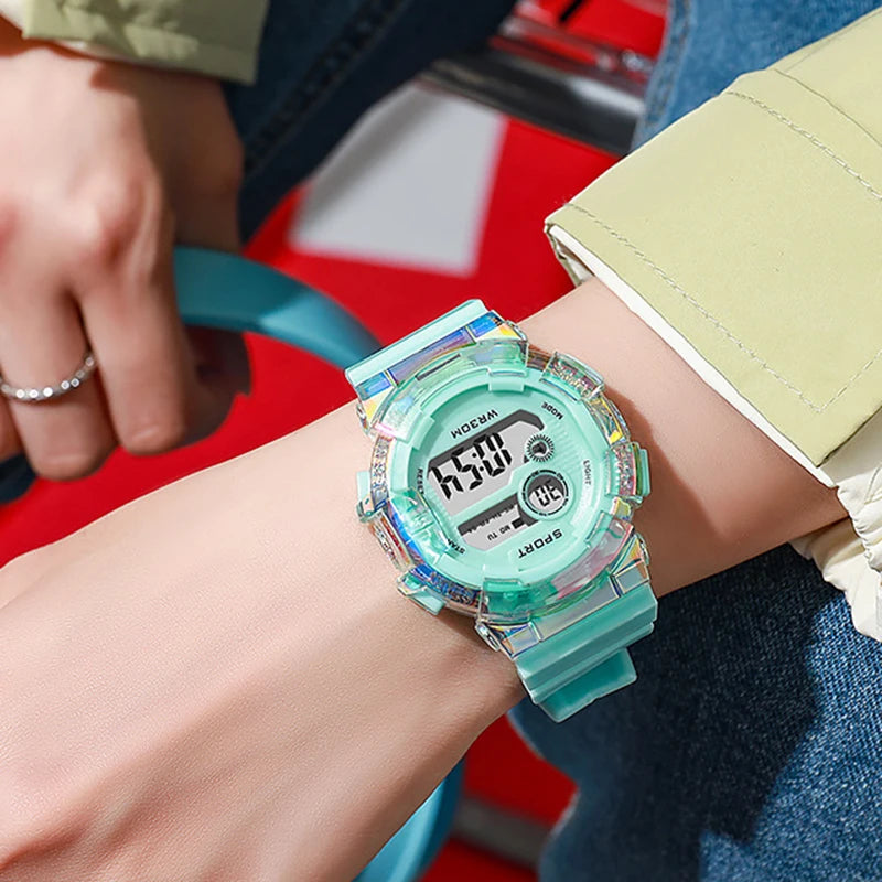 Fashion Kids Watches LED Digital Watch for Kids Boys and Girls Sports Clock Alarm Luminous Students Electronic Wristwatch Gifts