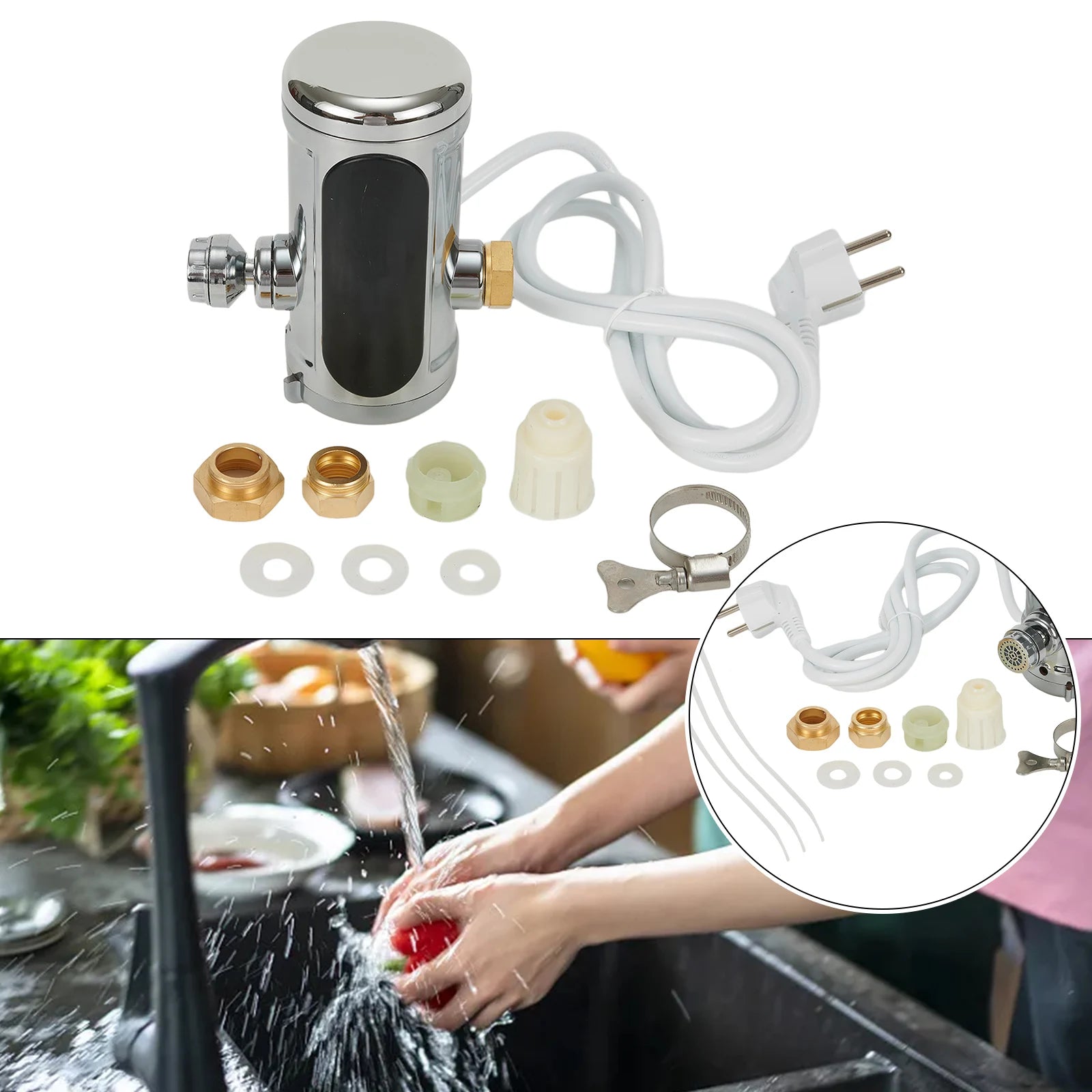 Experience instant hot water with this efficient water tap featuring an instantaneous heater and LED temperature display—saving energy while keeping you comfortable!