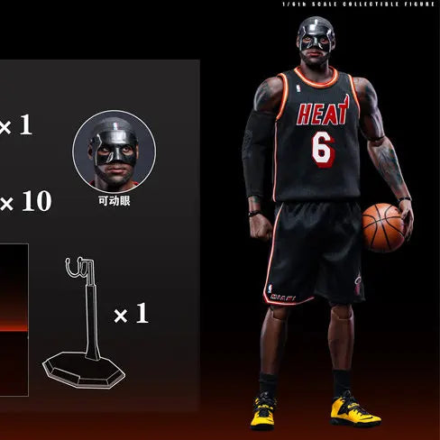 In Stock ResetStudio 1/6 Collection Series Movable Eyes Heat Black Mask James Movable Doll Toy Gift Collection