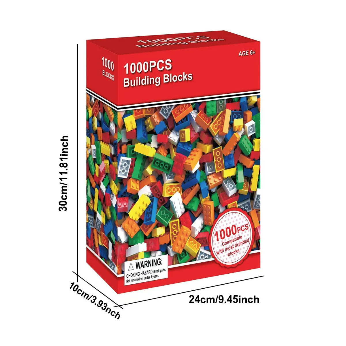 500-1000 DIY creative building blocks bulk set Urban Classic building blocks Assembled birthday gift children's educational toys