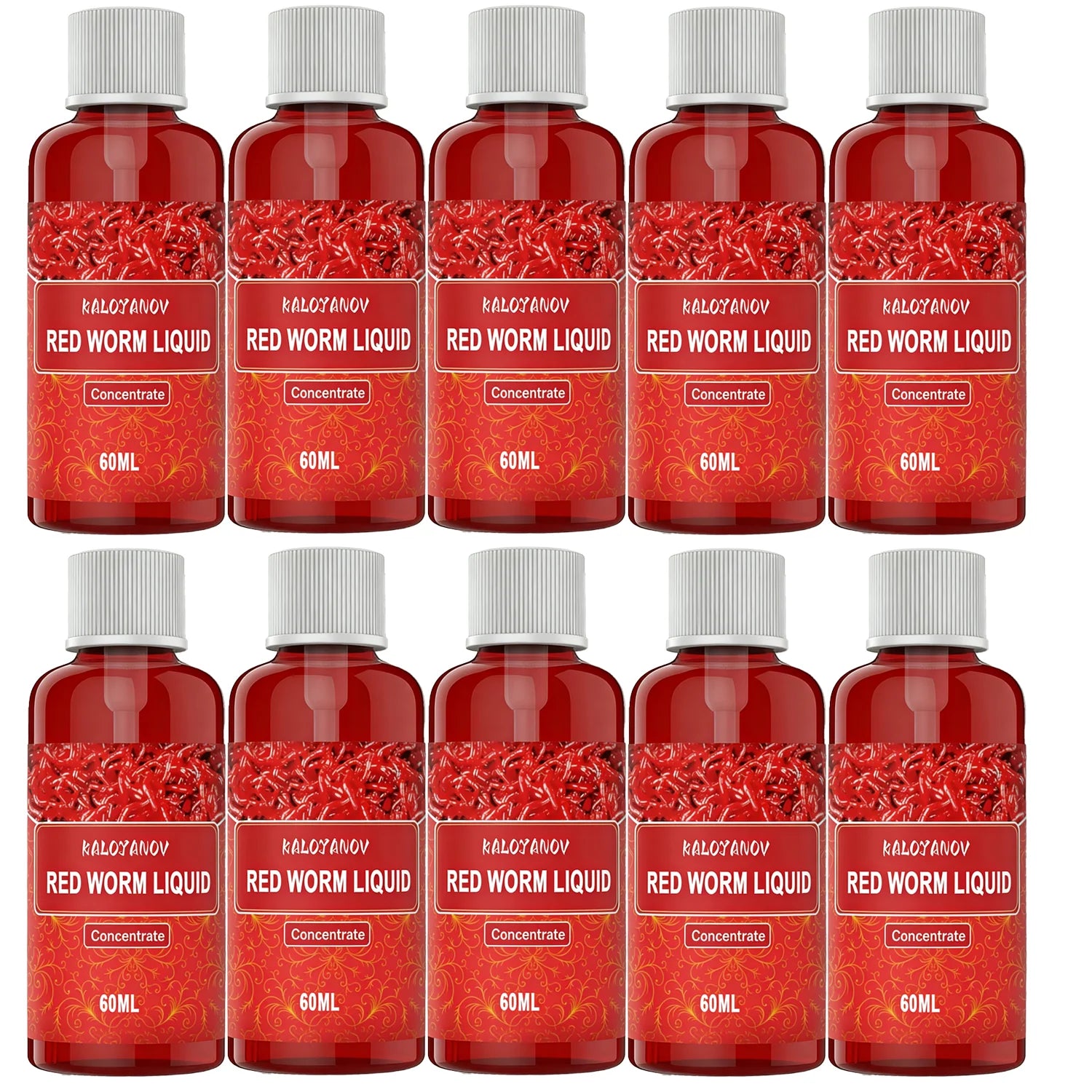 60ml Red Worm Liquid Concentrated Fish Attractant for Carp Fishing Bait Additive Lure Scent Fast Attraction Professional Gear