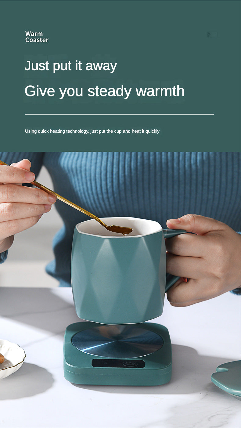 Electric Mug Warmer Milk Tea Water Heating Pad Cup Heater Warming Mat Constant  Thermostatic Coaster Low Power Home Office Gift