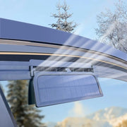 Solar Powered Car Radiator Cooling Fan With 3 Air Outlets Car Window Air Vent Fan USB Powered Auto Ventilation Fan For All Cars