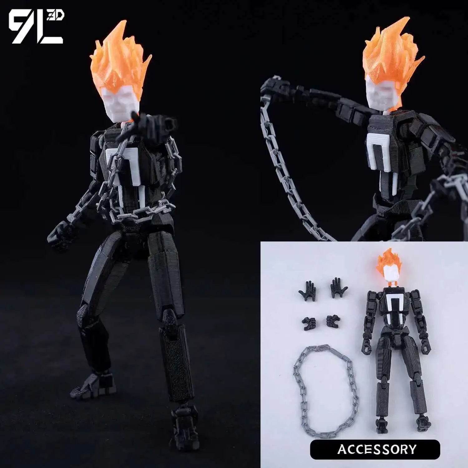 9L3D Printed Deadpool Wolverine Batman Spider-Man Venom Action Figures Dummy13 Lucky13 T13  Anime Model Toys Collectors Gifts