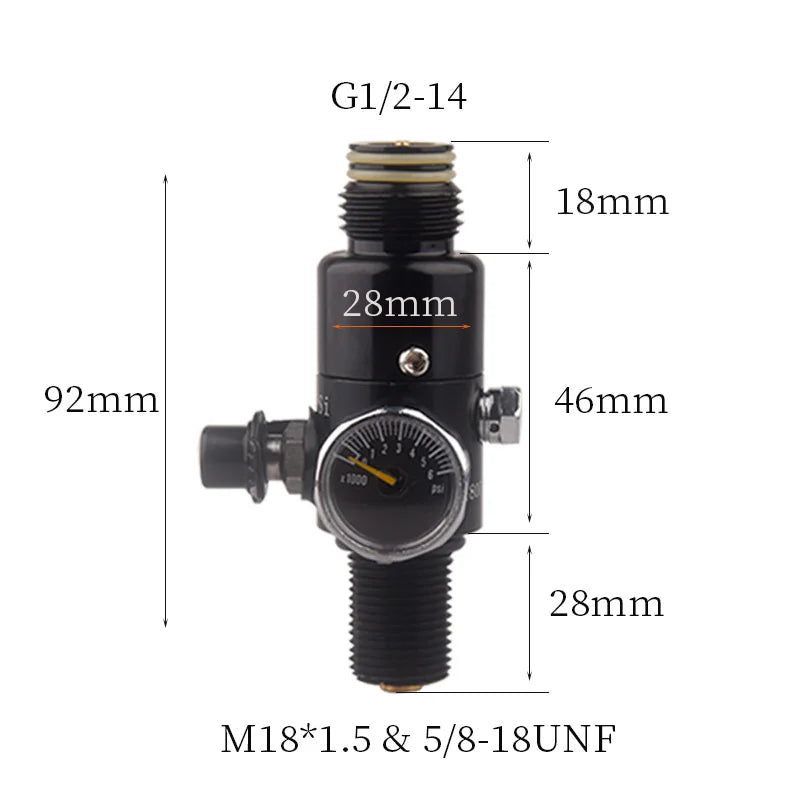 HPA Scuba 0.22L/0.3L/0.35L/0.45L/0.5L 300BAR 4500PSI Air Tank Output 160PSI To 3000PSI Pressure Regulator For Station Diving