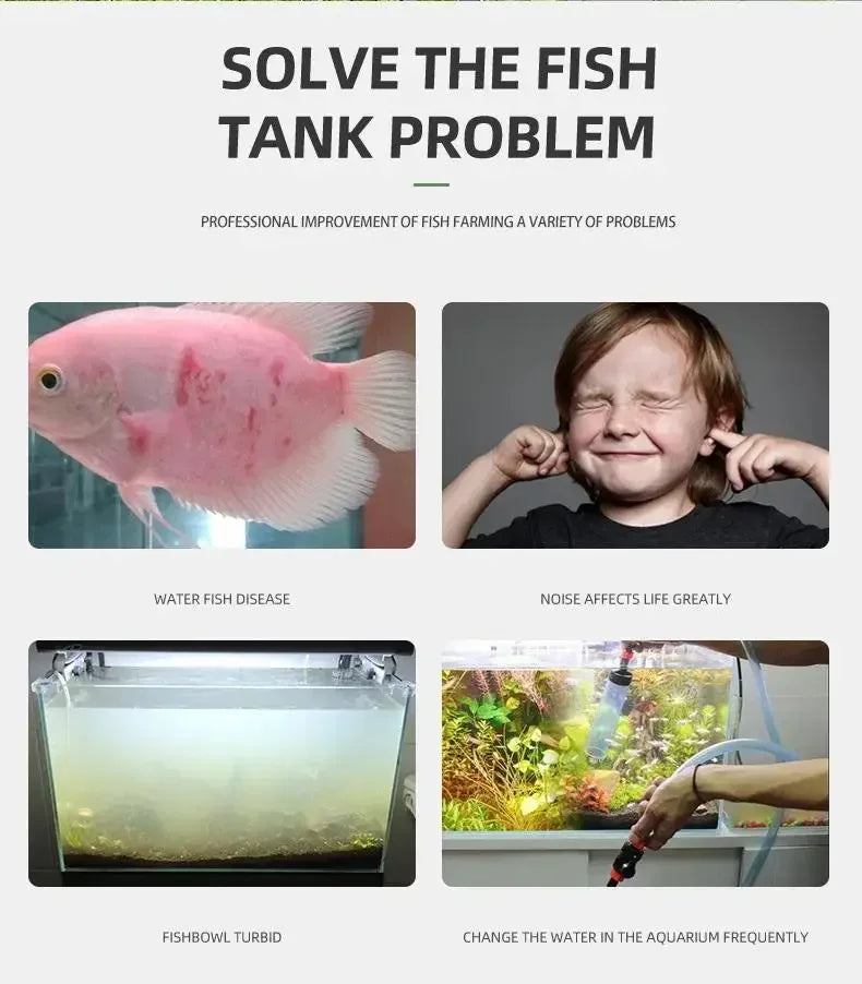 Aquarium Fish Tank Filter 110V 220V Wall Mounted Filter Pump Oil Removal Film External Grass Tank Filter Water Flow Adjustable