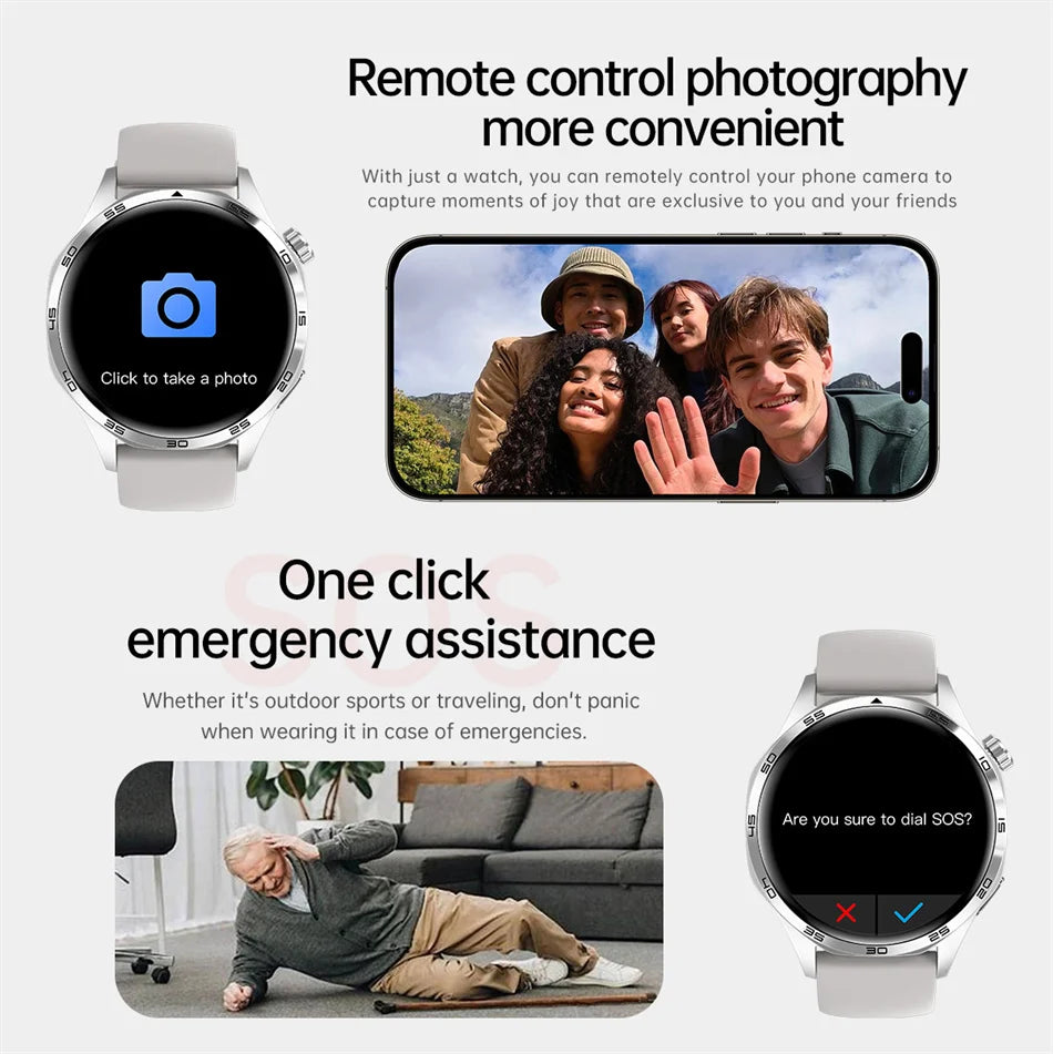 Smart Watch 5 Pro GPS NFC Smartwatch Men 360*360 AMOLED Screen Heart Rate Monitor Bluetooth Call IP67 Waterproof Men Smartwatch
