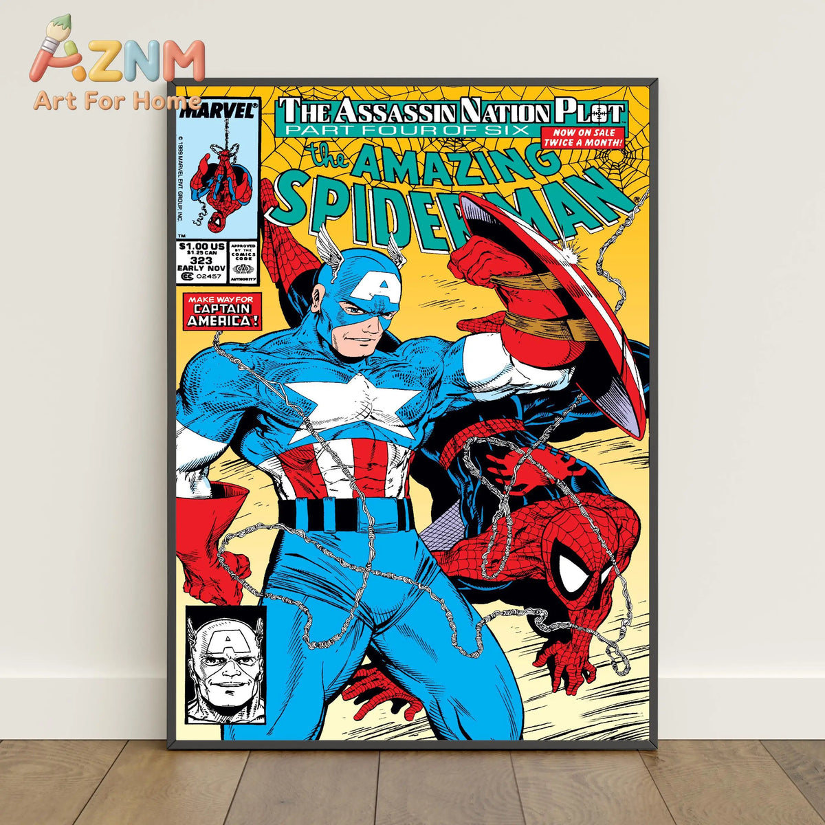Spiderman Comic Book Covers Poster _ Peter Parker Wall Art _ Movie Canvas Print