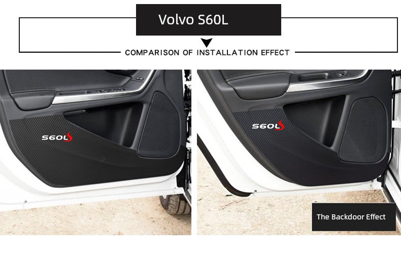 Volvo XC60 Carbon Fiber Interior Car Door Kick Protection Pad