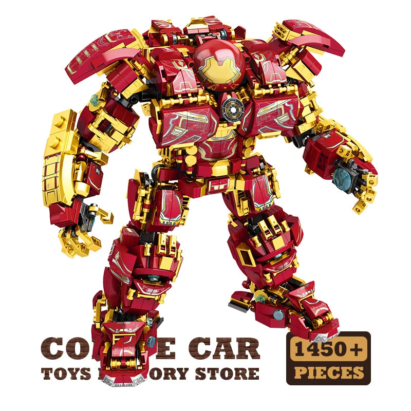 Mecha Iron Robot Bricks MOC Set Mechanical Hero Warrior Building Blocks Assembly Toys  Creative Action Figure Model Friend Gifts