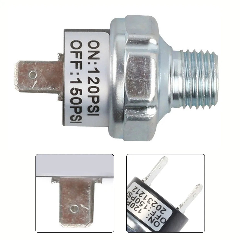 Ensure optimal performance with this reliable air compressor pressure switch—precise control for maintaining safe and efficient pressure levels!
