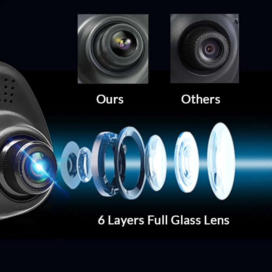 Dashcam 4.3 Inch Mirror FHD 1080P Camera Dual Lens DVR  Rearview Mirror Dash Camera Car Video Recorder Auto Black Box Car Dvr
